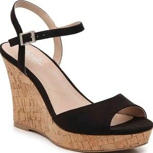 Charles David Black Women's Lambert Wedge Sandals